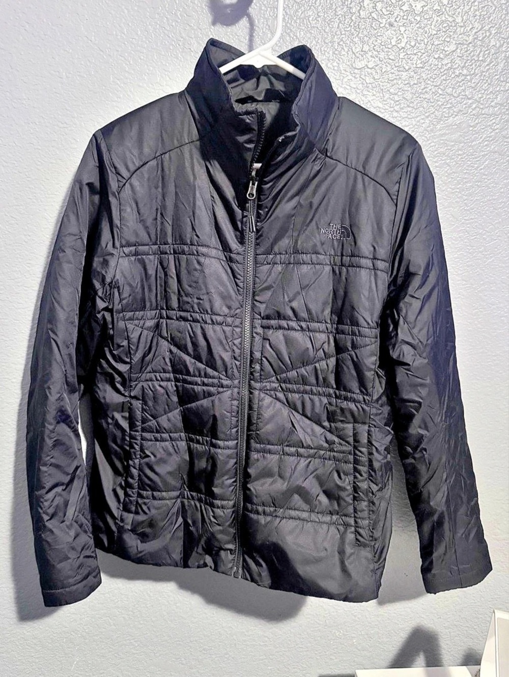 The North Face Flare Jacket Quilted Puffer in Black Large Women's Lightweight